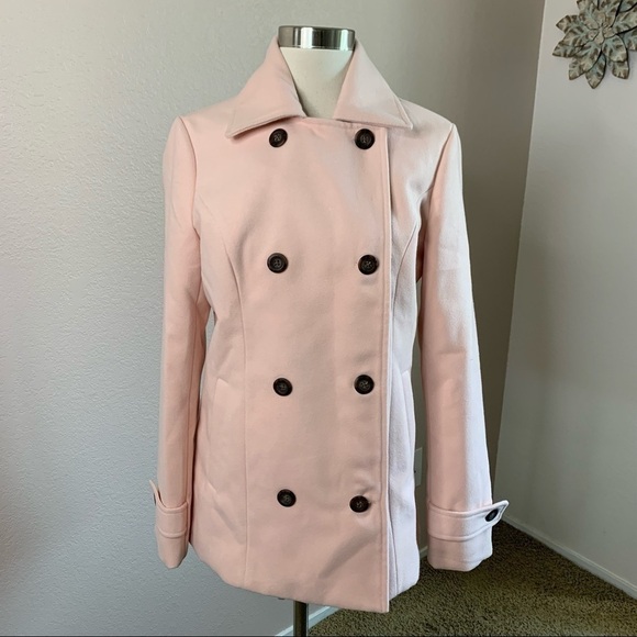 Forever 21 New With Tags Pink Pea Coat Medium - Picture 2 of 11